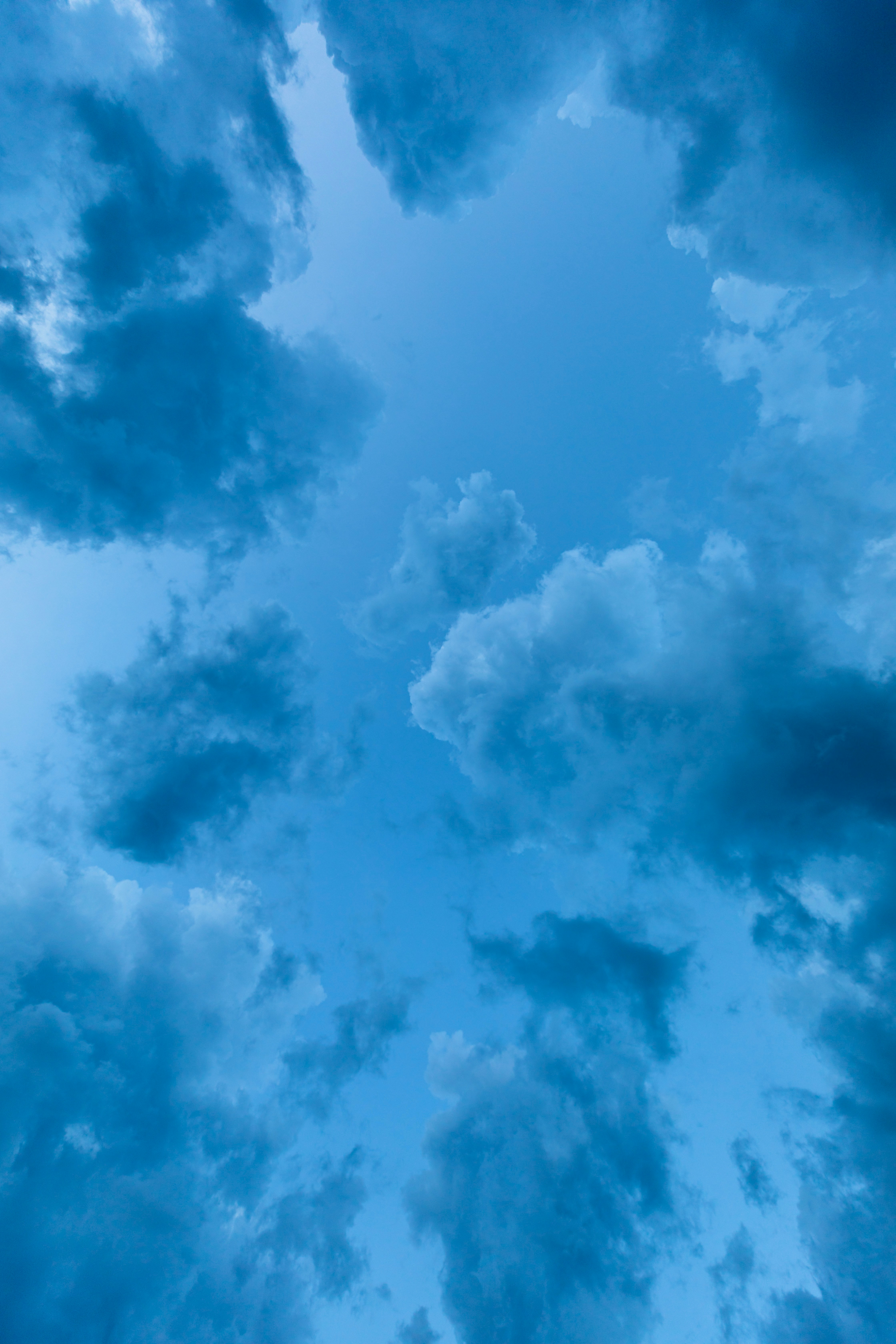 Low-angle view of blue clouds