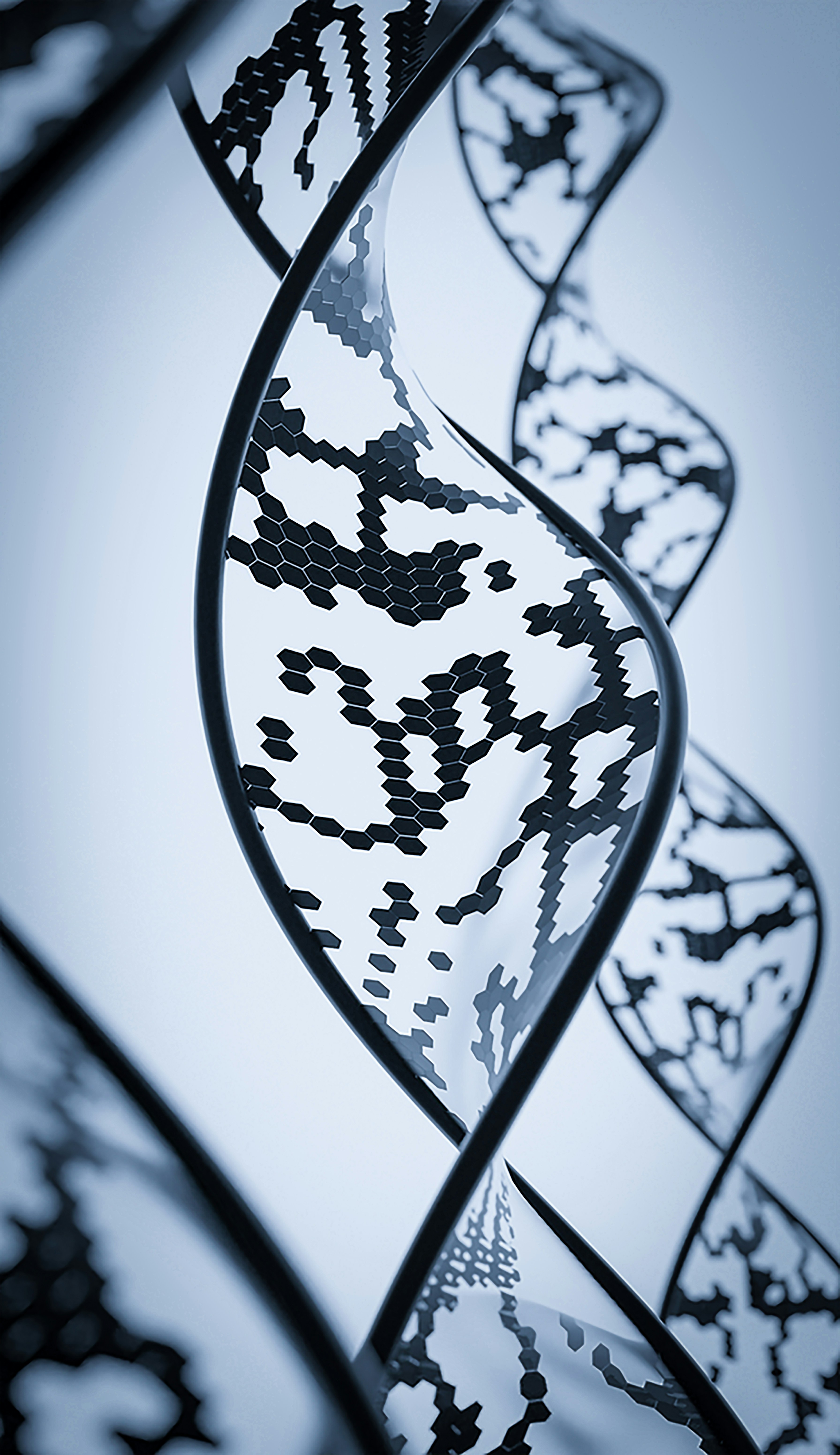 Close-up patterned metal structure